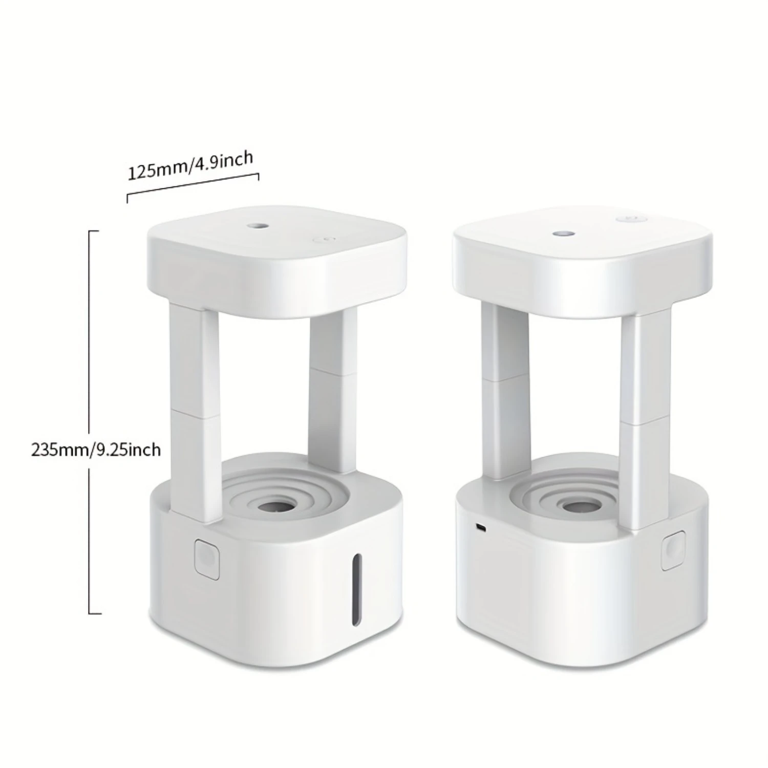 580ML Humidifiers For Bedroom Anti Gravity Cool Mist Humidifier Water Drop With Levitating Plant Portable Air Enric