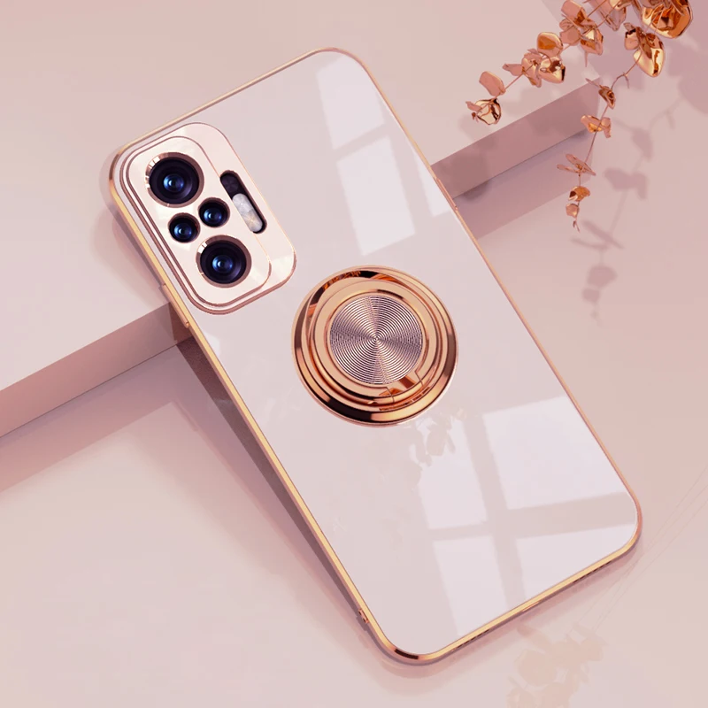 Luxury Magnetic Ring Case For Xiaomi 12 12X Redmi Note 11 11S 10 Pro Max 10S Note10 11Pro Mi12 Soft Silicone Stand Holder Covers