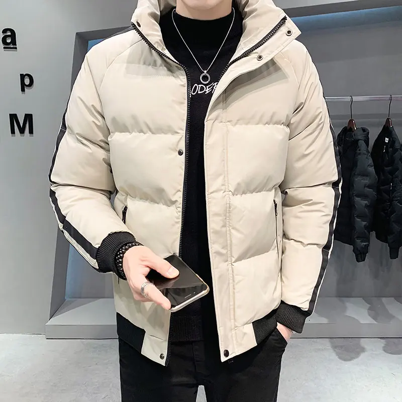 

2022 Men's Thick Warm Cotton Jacket Fashion Solid Color Wild Casual Cotton Jacket Loose Large Size Comfortable