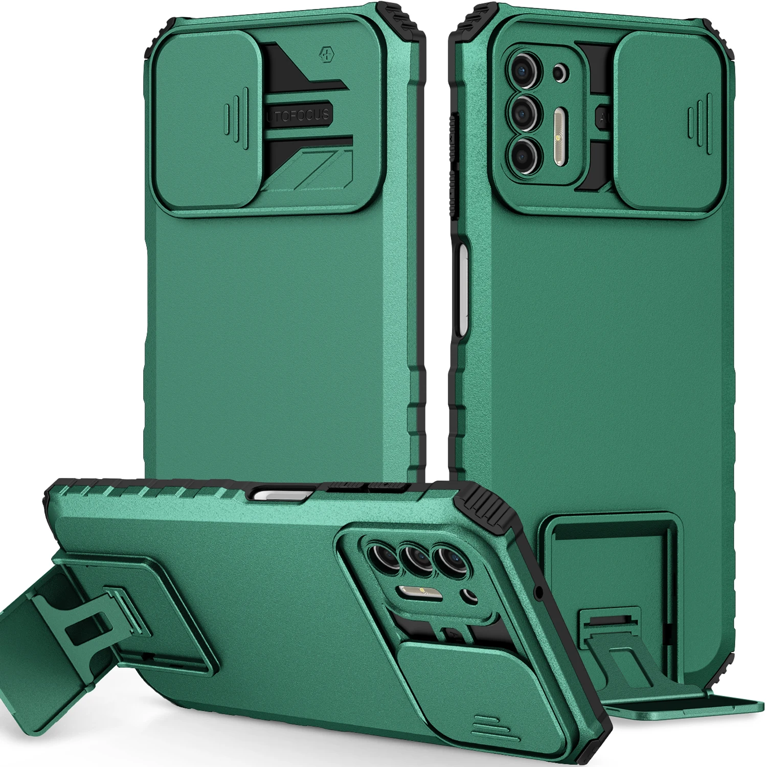 

Чехол для Motorola Moto G Stylus Power G9 Plus G30 Heavy Duty с крышкой для камеры Встроенный чехол с подставкой в стиле милитари