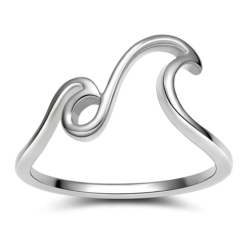 

EAMTI Women 925 Sterling Silver Ring Wedding Engagement Fashion Special Flame Design Ring Jewelry Anillo De Plata Anello