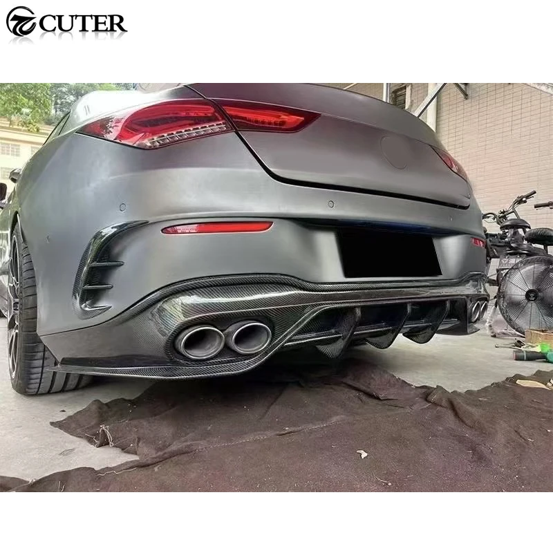 Фото C118 W118 Cla200 Cla260 Cla45s Углеродное волокно, диффузор заднего бампера, разветвитель для Benz W118 Cla45S Amg 2020 №2