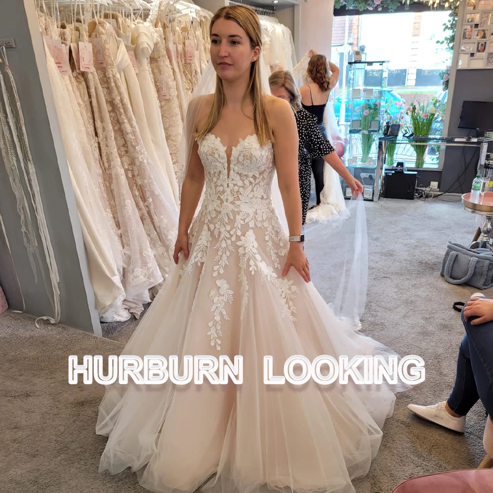 

HERBURN Pastrol Wedding Dresses Sweetheart Buttons A-Line Appliques Modern Sleeveless New Style Vestidos De Novia Custom Made