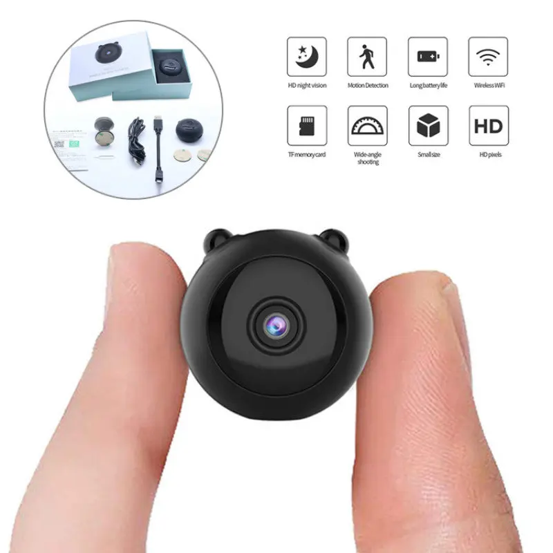 

A12 Mini Camera HD 4k Sensor Night Vision Camcorder Wireless Wifi Panda-shaped Home Monitor and Car DVR/Dash Camera