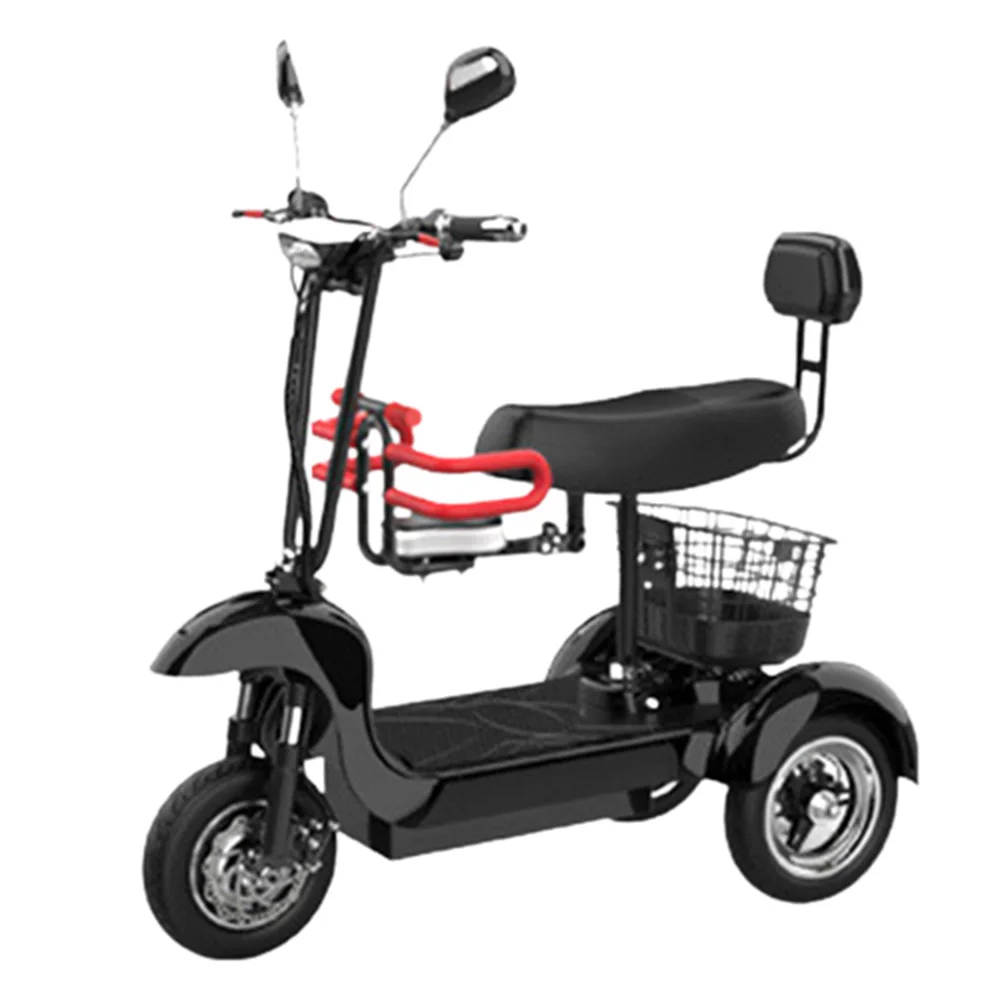 

500W48V Electric Tricycle Small Scale Mobility Scooter Adult Single Or Dual Drive Intelligent Damping Parent Child