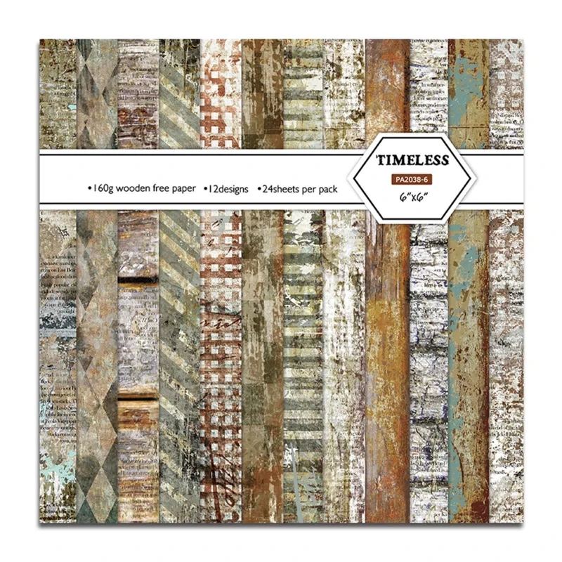 

Pattern Paper 24 Pcs Fade Color Scrapbooking Decorative Supplies Drop Shipping