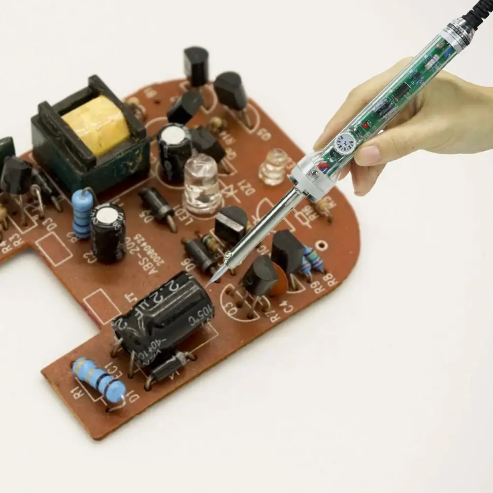 

EU Plug Adjustable Soldering Iron Fireproof ABS Fall Resistant Adjustable Adjustable EU Plug Soldering Iron Pen