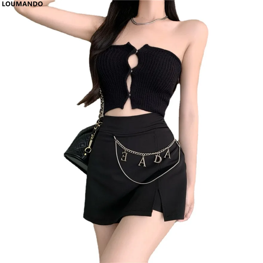 

Модная брендовая индивидуальная черная короткая юбка, штаны, Женская Новая Летняя Сексуальная короткая юбка А-силуэта с высокой талией, пов...