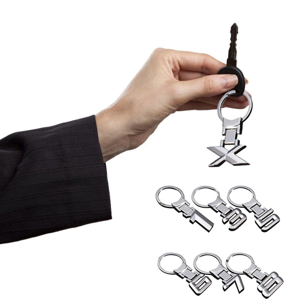 Fashion Creative Modified Digital Logo Metal Car Key Holder Keychain Key Ring Pendant for BMW X 1 3 5 6 7 8 Series Car Interior