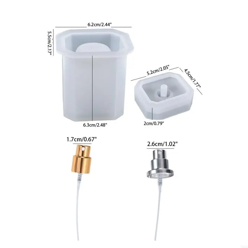 N0HE Парфюм бутылка силиконовая форма с насосной диспенсер Diy Laste Casting Polm для дома