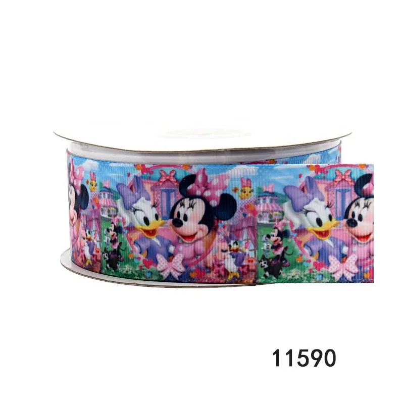 Минни Маус и леопард мультфильм корсажная лента Disney 25 мм для бантов DIY подарок