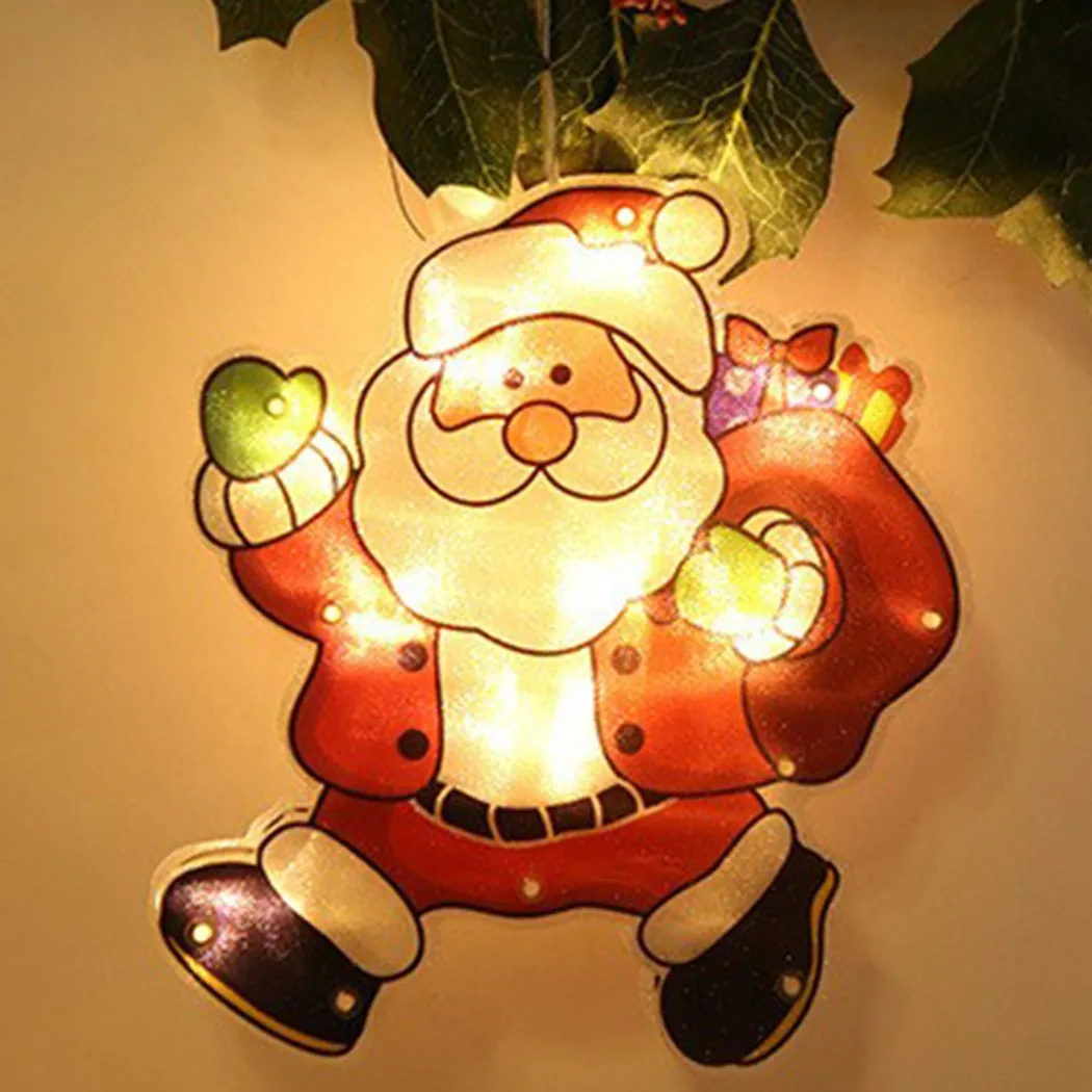 

Christmas Pattern Fairy Light LED Decorations Festive Hanging Santa Claus Train Xmas Tree Ornament Gift For Children Home Decor