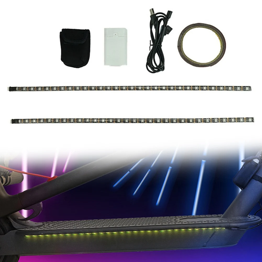

Electric Scooter LED Light Strip Colorful Marquees For -Xiaomi M365 Max G30 Waterproof Light Strip Night Warn Cycling Decorate