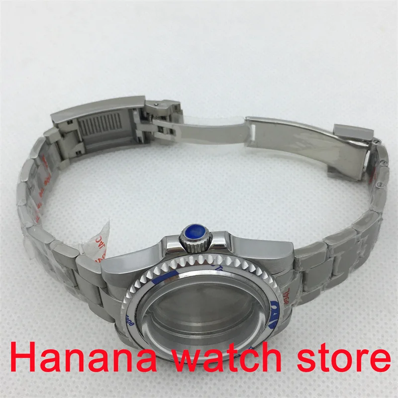 Серебряный корпус BLIGER 40 мм купольное стекло с AR-покрытием и механизмом NH35 NH36 NH34A