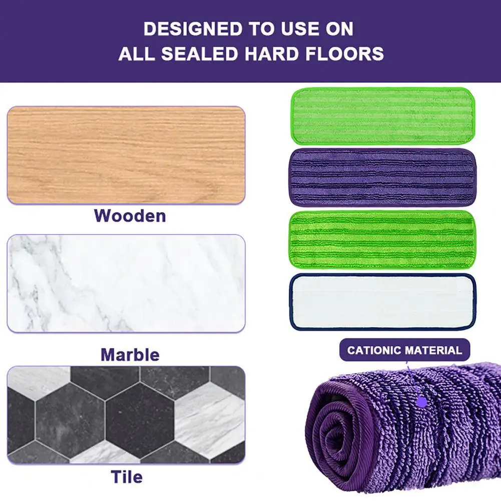 Подушечки для влажной швабры из микрофибры Swiffer Power Mop Многоразовые насадки пола