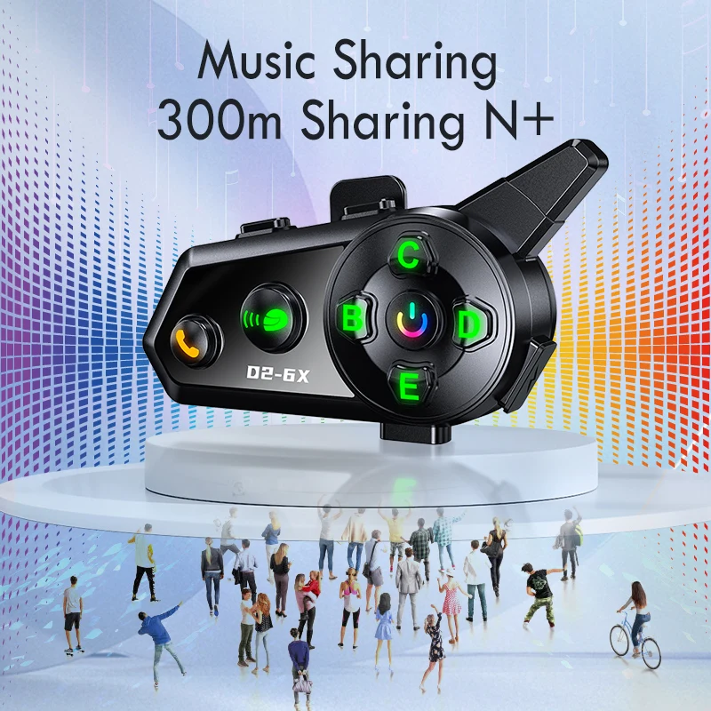 Bluetooth-наушники для мотоциклетного шлема с шумоподавлением