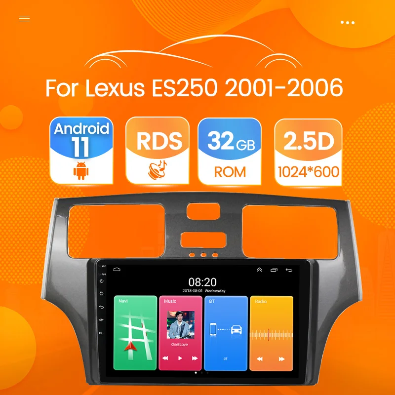 

Android Player Car Radio GPS For Lexus ES300 ES 300 ES330 XV30 ES 330 2001-2006 2 DIN Car Stereo Navigation Unit WIFI DVR No DVD