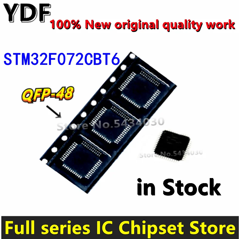 5-10 шт. новинка 100% STM32F072CBT6 STM32F 072CBT6 STM32F072