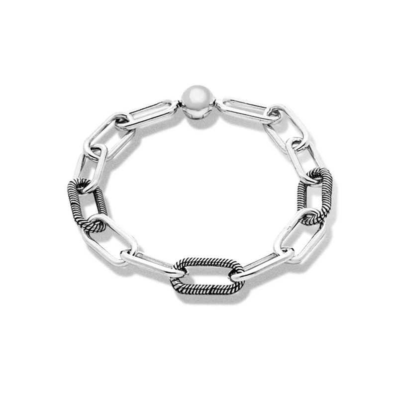 

Limited Inventory Original 925 Sterling Silver Bracelets ME Link Chain Bracelet Women Jewelry Holiday Essentials Gift