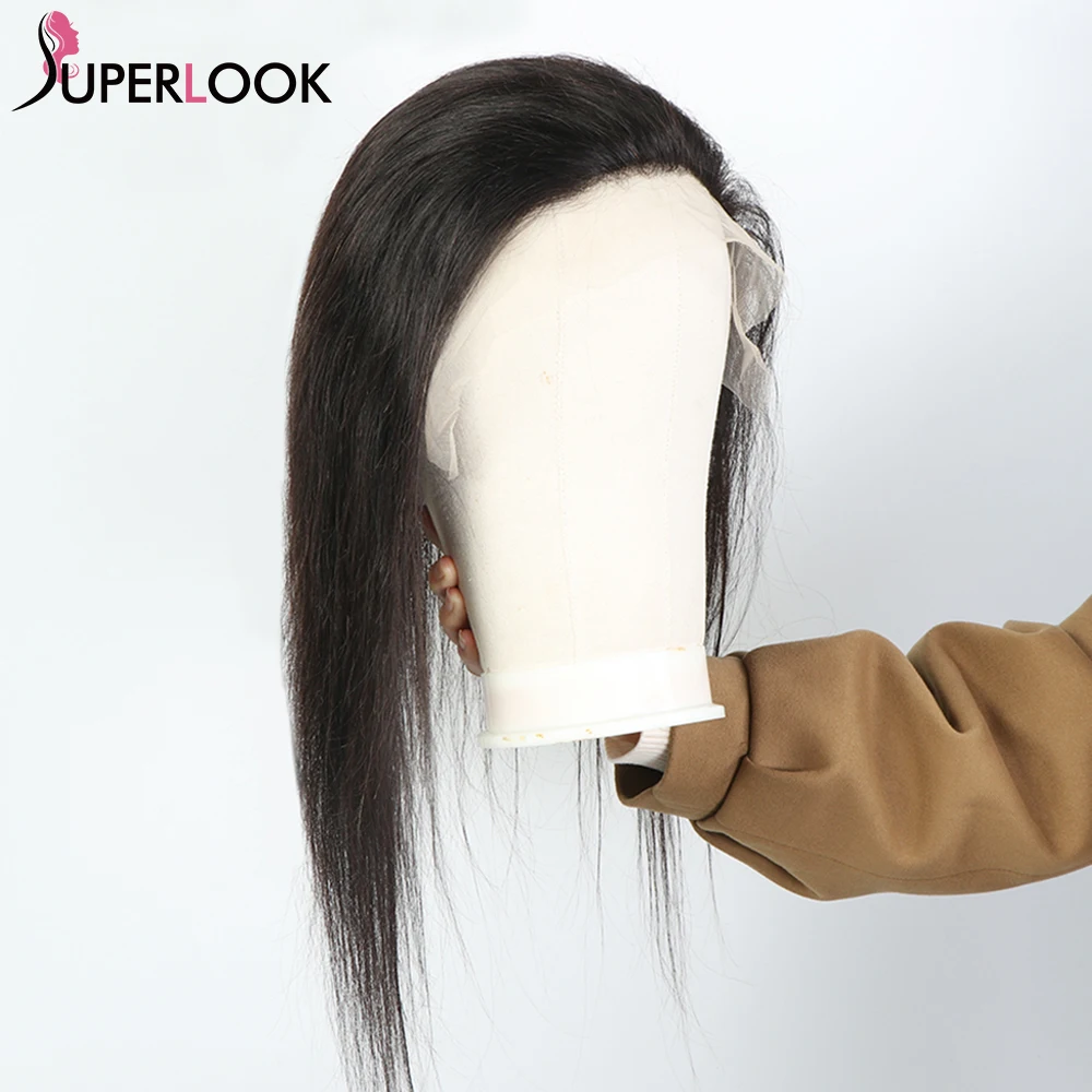 

13x6 Lace Frontal With Wig Cap Natural Black Human Hair Plucked Bleached Knots Hand Made 4x4 13x4 Lace Closure Only For Women
