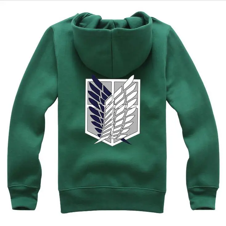 

New Anime Attack on Titan Cosplay Costumes Hoodie Green Black Scouting Legion Hooded Sweater for Unisexfor