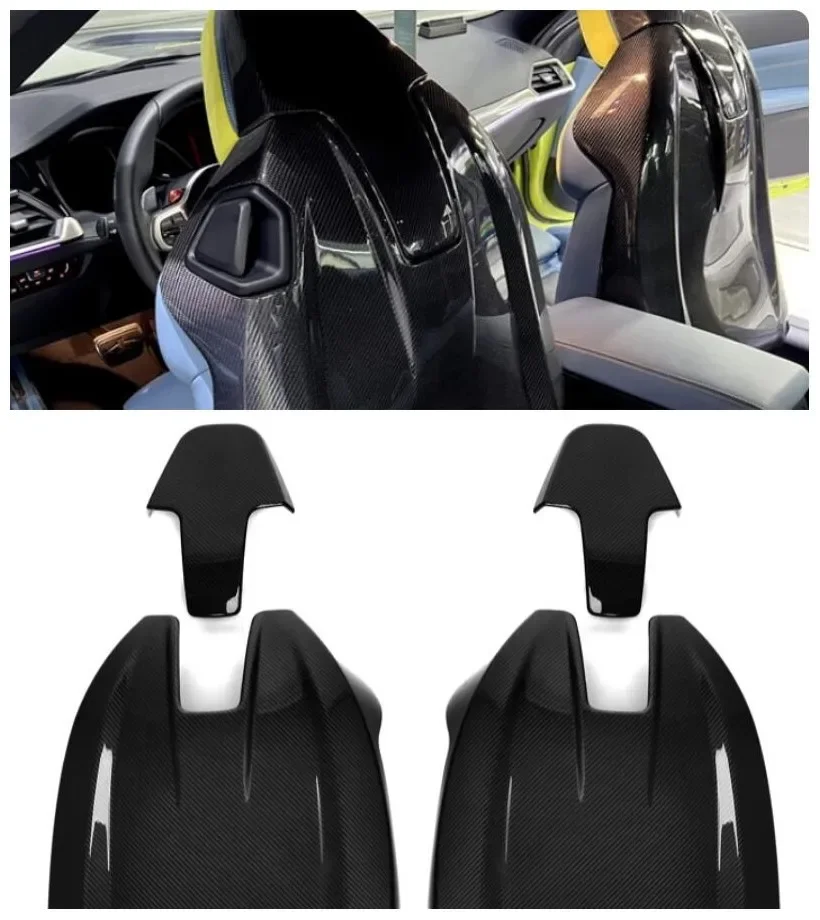 Для BMW G87 M2 G80 M3 G82 M4 2021 2022 2023 натуральное сухое углеродное волокно переднее сиденье