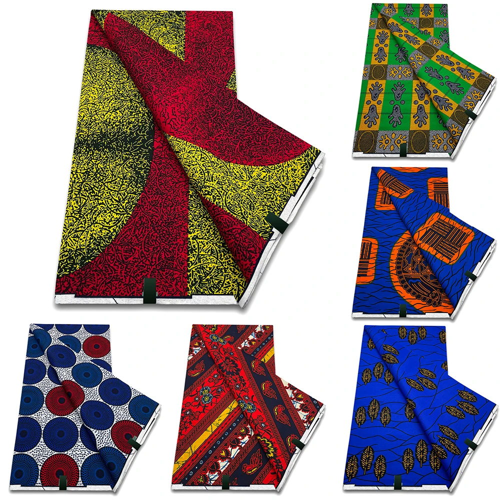 

Veritable 100% Cotton Real African Wax Fabric Wax Nigerian Ankara Block Prints Batik Fabric Dutch Pagne 6yard For Sewing