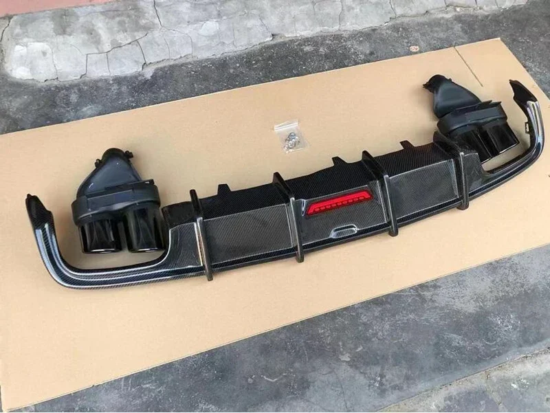 Для Audi A6 C8 обычная версия 2019 2020 2021 2022 задний бампер из настоящего углеродного