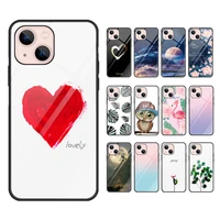 painted glass case for iphone 14pro 13promax 12pro 11pro xs xr xsmax anti fall protective cover iphone 14promax phone case