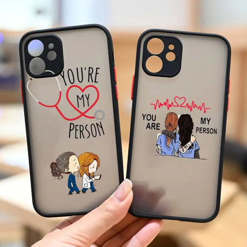 

Greys Anatomy You Are My Person Phone Case IPhone 12 11 13 14 Pro Max X XR XS SE2020 7 8 Plus Hard Shockproof Cover Case