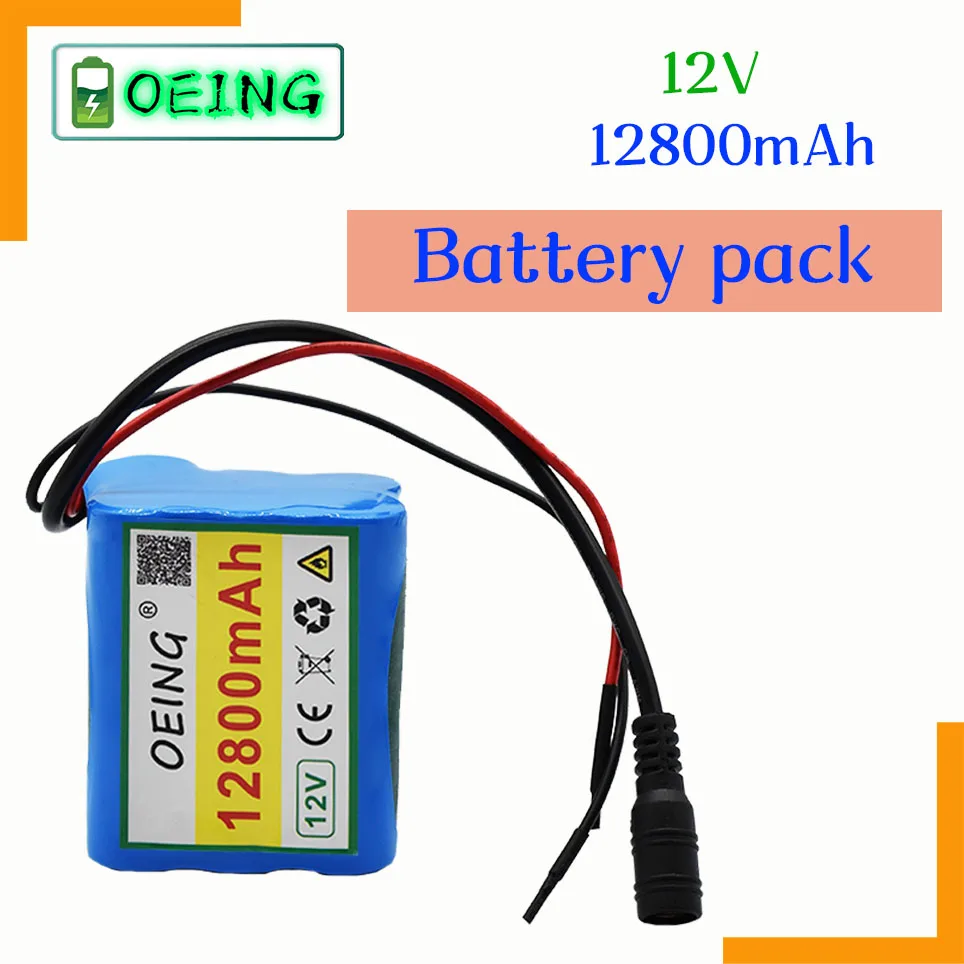 

NEWEST Original 12V 12.8Ah 12800mAh 18650 Rechargeable Batteries 12V With BMS Lithium Battery Protection Plate