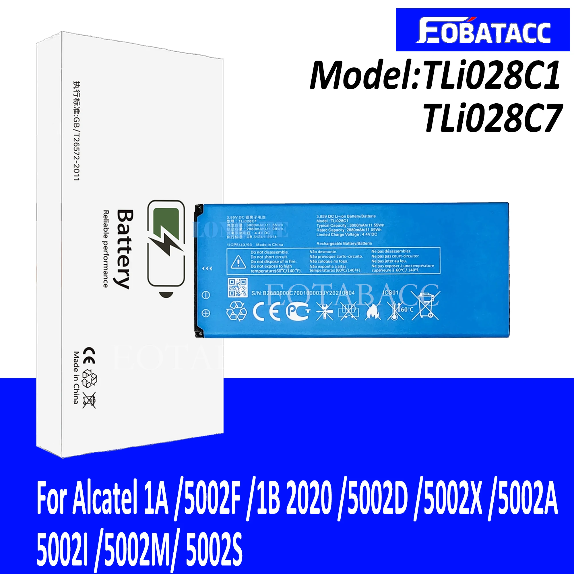 EOTABACC новый оригинальный аккумулятор TLi028C1 TLi028C7 для Alcatel 1A 5002F 1B 2020 5002D 5002X 5002A 5002I 5002M