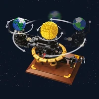 new galaxy solar system earth moon sun orrery model world diy idea set creators technical building blocks bricks toys kid gift
