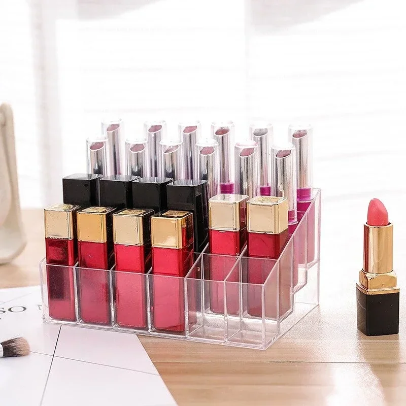 

Transparent Dust Box Cosmetics Lipstick Rack Multilayer Plastic Transparent Box Nail Shop Shelves Shelf Shelves ClosetOrganizer