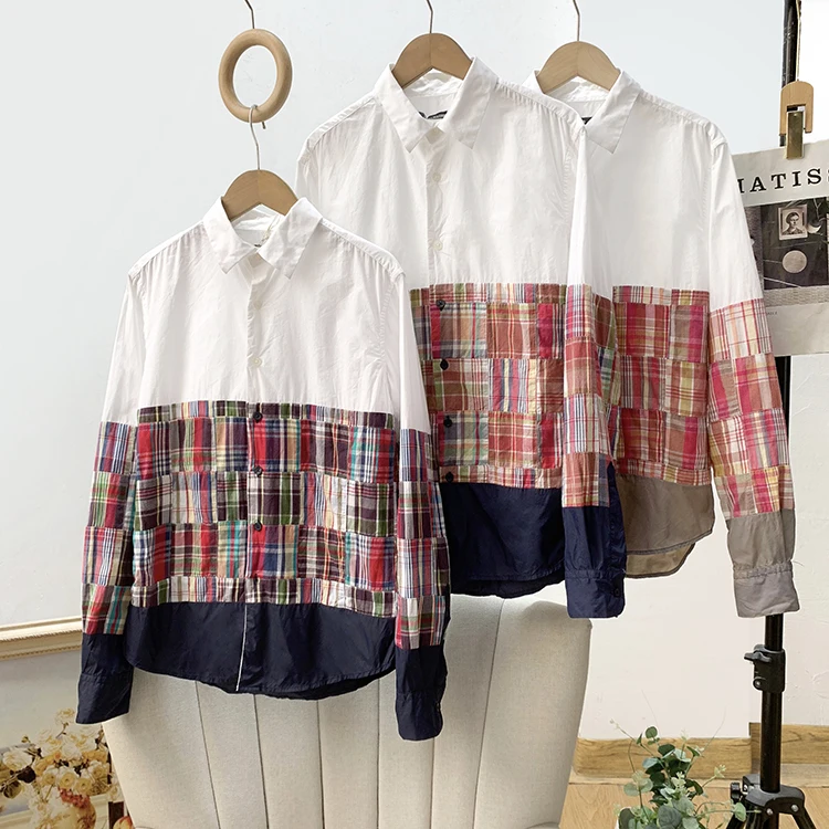 Tai * Counter Overplus Order/Женская одежда больших размеров/Пэчворк Дизайн/Клетчатые