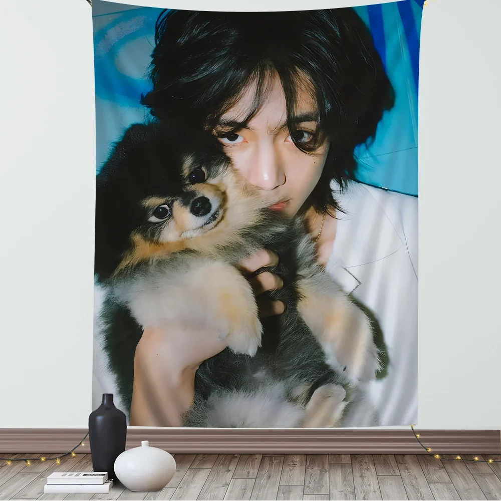 Певица кпоп Ким Тай Хюн в аниме гобелен Лэй искусство научная фантастика комната