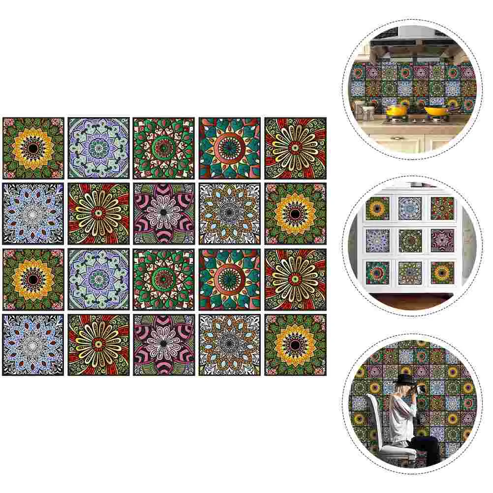 

Tile Sticker Stickers Home Wall Floordecals Cupboard Bathroom Furniture Thick Frosted Removable Decorative Backsplash Decor