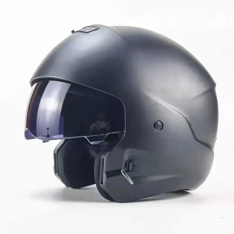 Retro warrior black scorpion helmet men's combination helmet cruiser half helmet four seasons motorcycle helmet enlarge