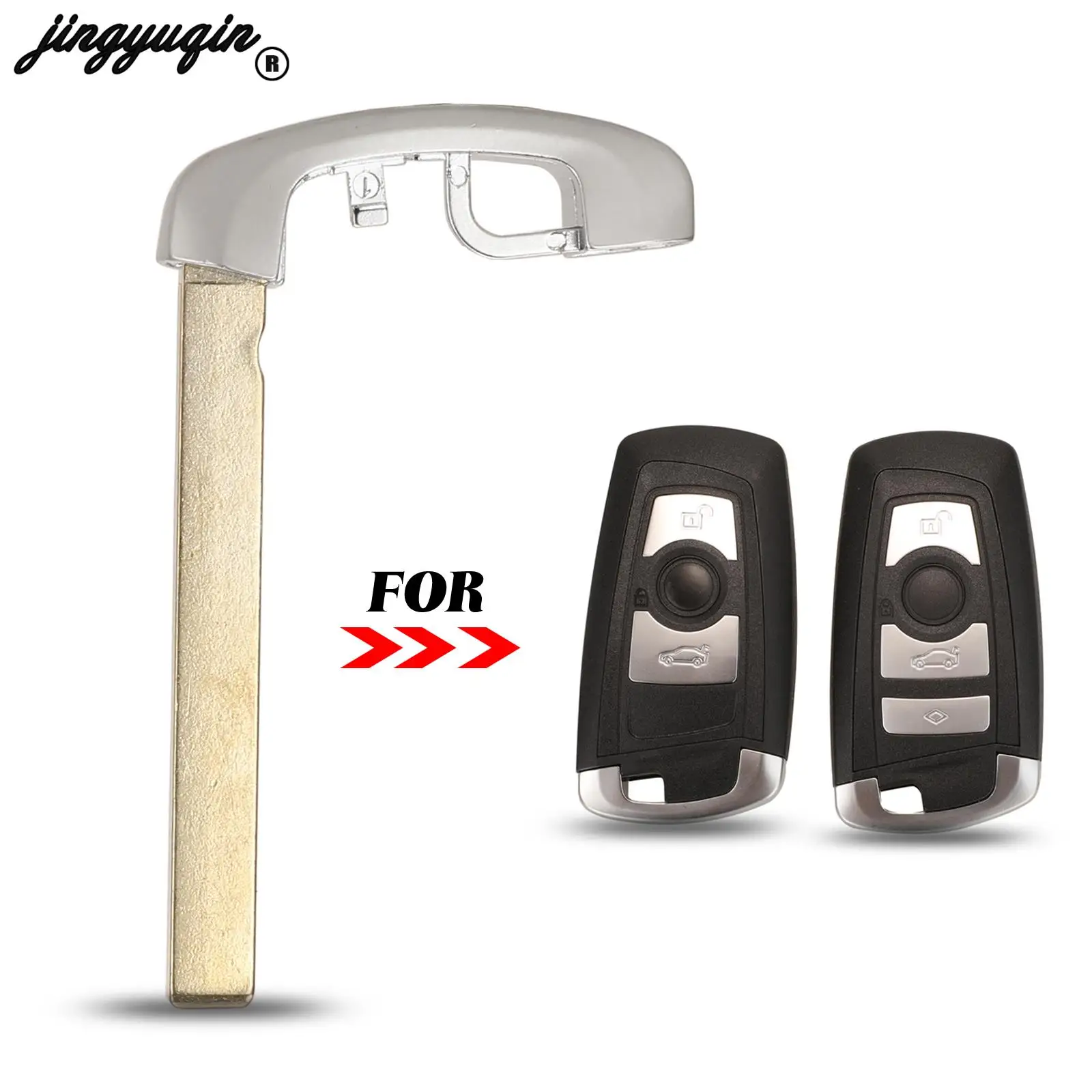

jingyuqin Remote Car Key Blade Fob For BMW F10 F20 F30 Z4 X1 X3 X4 M1 M2 M3 E90 Key Blank Blade Replacement