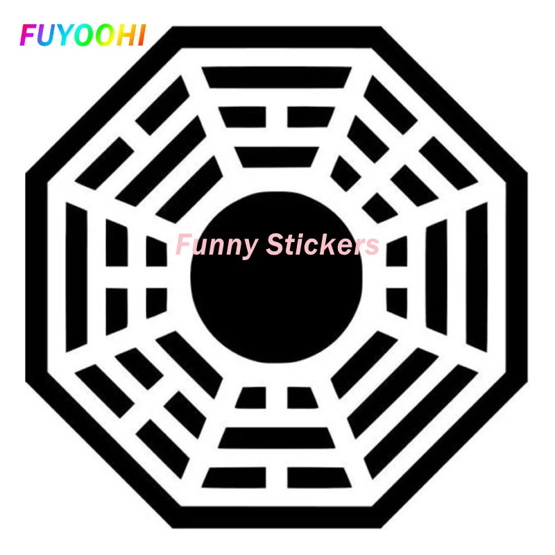 

FUYOOHI Exterior/Protection Funny Stickers Personality Dharma Wheel Buddha Symbolic Vinyl Car-Styling PVC Sunscreen Car Sticker