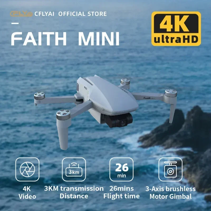 

Складные дроны 5G Wi-Fi GPS 240G Радиоуправляемый квадрокоптер Faith Mini FPV 4K HD камера Дрон 3-осевой Радиоуправляемый Дрон Профессиональный карданный