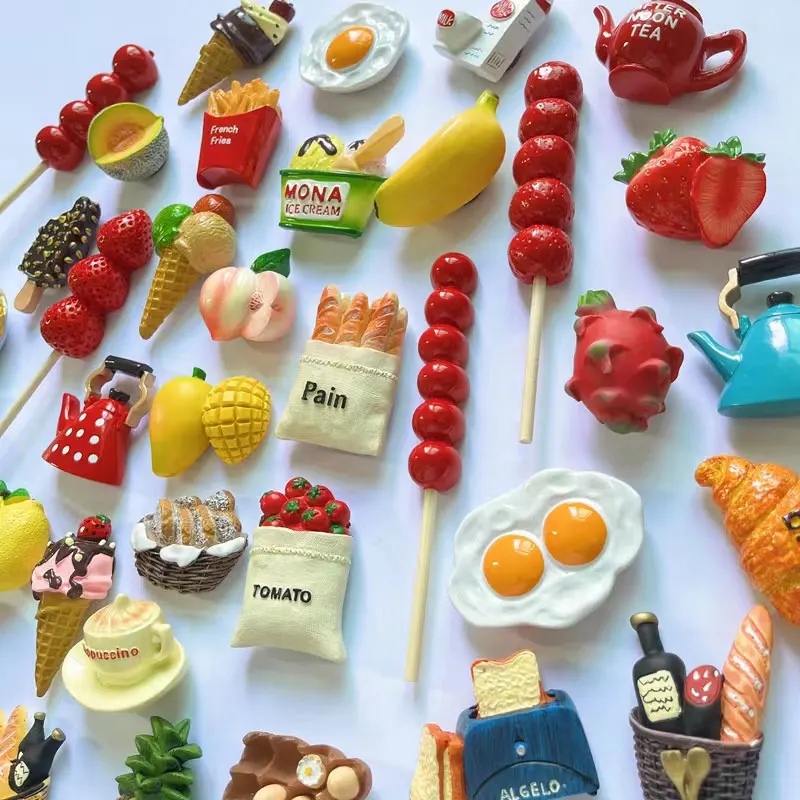 

3D Simulation Food Fridge Magnet Food Memo Sticker Creative Cute Refrigerator Magnet Paste Home Decoration
