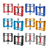 1 pair road mountain bike non slip flat pedals mtb bicycle cycling accessories aluminum alloy 3 sealed bearings pedals