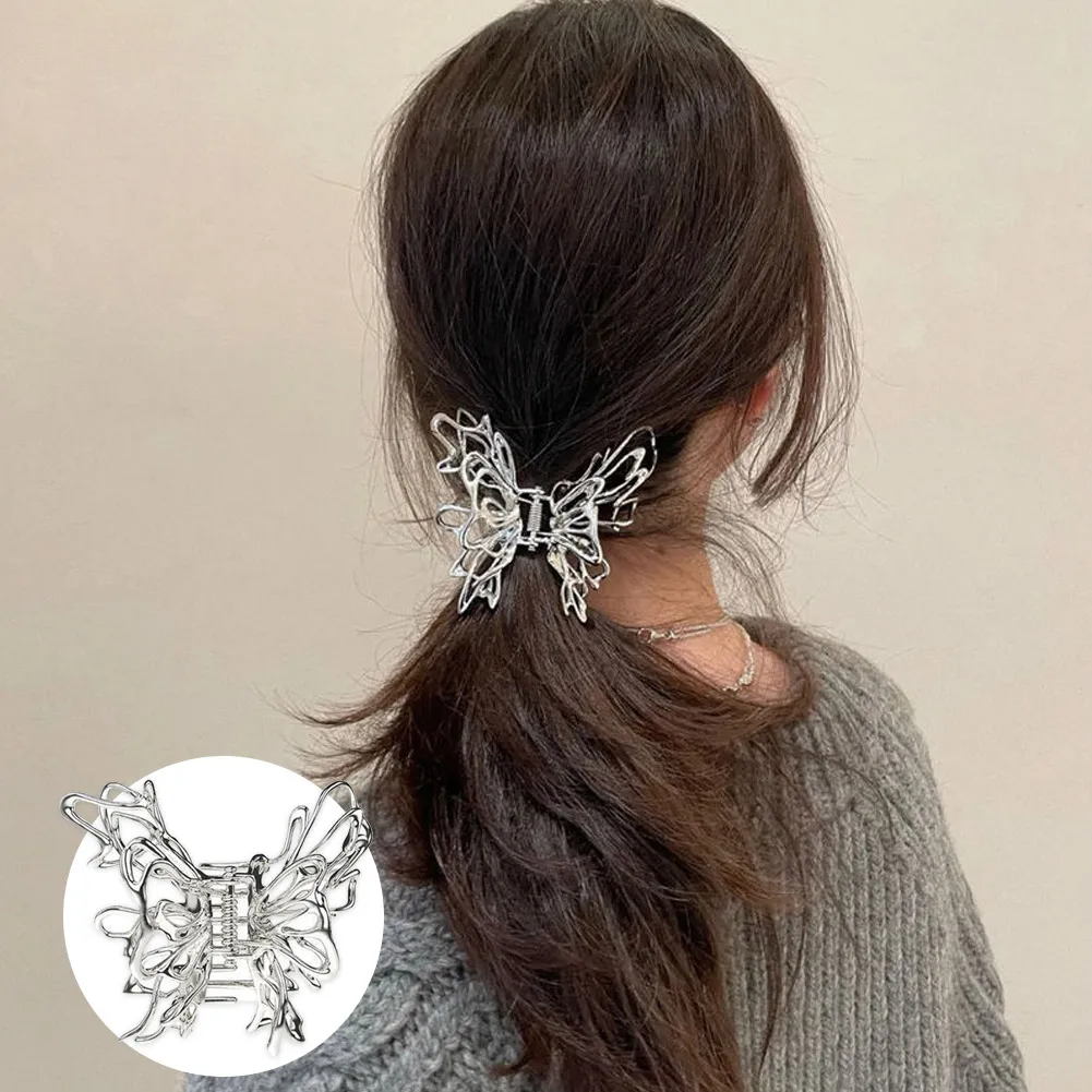 

Liquid Butterfly Geometric Hair Pins For Women Girl Vintage Metal Silver Color Hair Clip Headgear Jewelry Accessories New