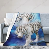 trendy hot sale animal tiger 3d printing fleece blanket sofa bed blanket super soft warm blanket luxury blanket flannel