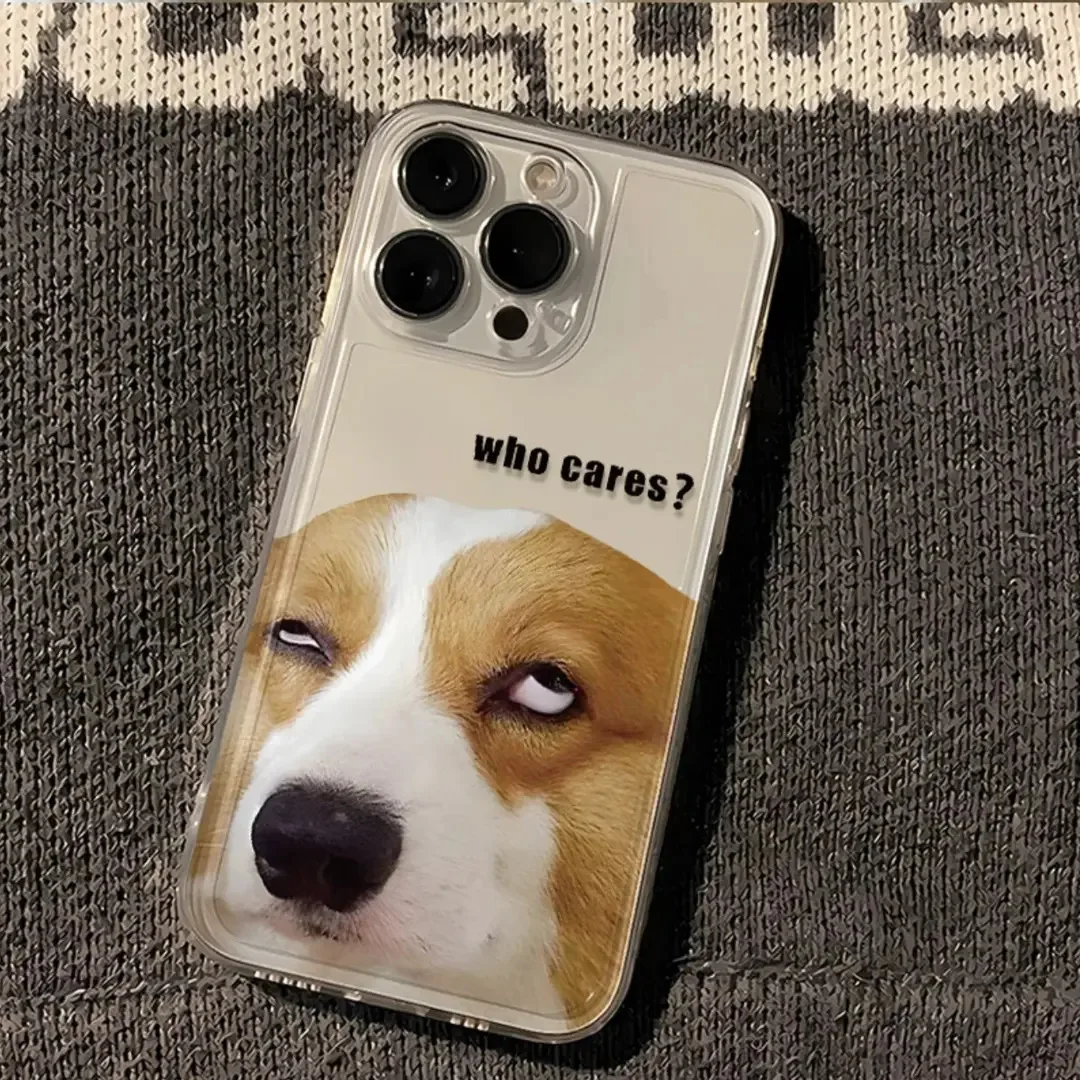 Фото Чехол для телефона с забавным рисунком собаки Who Cares для Huawei Honor Magic X6C X7A X8C X7d X9d X9a X9b X8b X7b 90 20 7 P40 P30 SE Lite 4G 5G, прозрачный №2