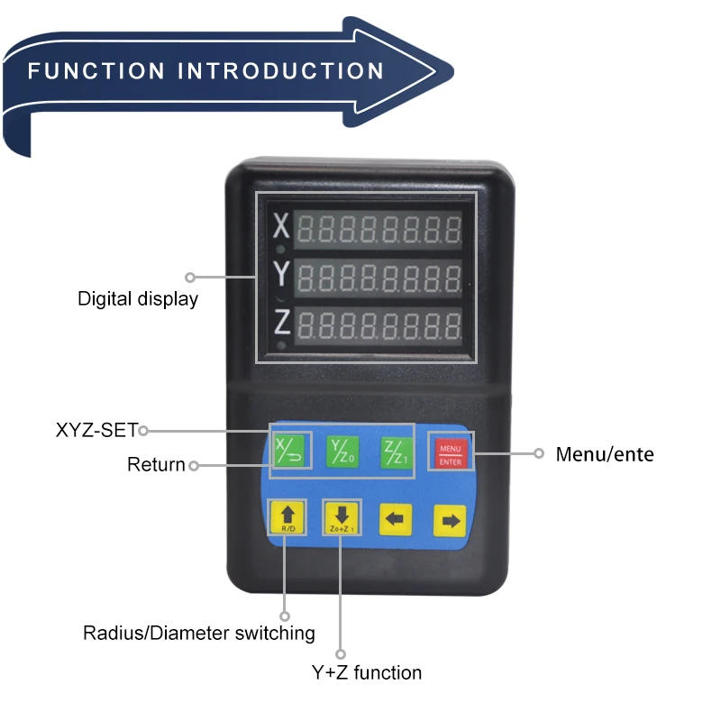 Ditron DL50 1 axis/2 axis /3 Axis DRO Digital Readout with Linear Glass Scale for Milling Machine Lathe |
