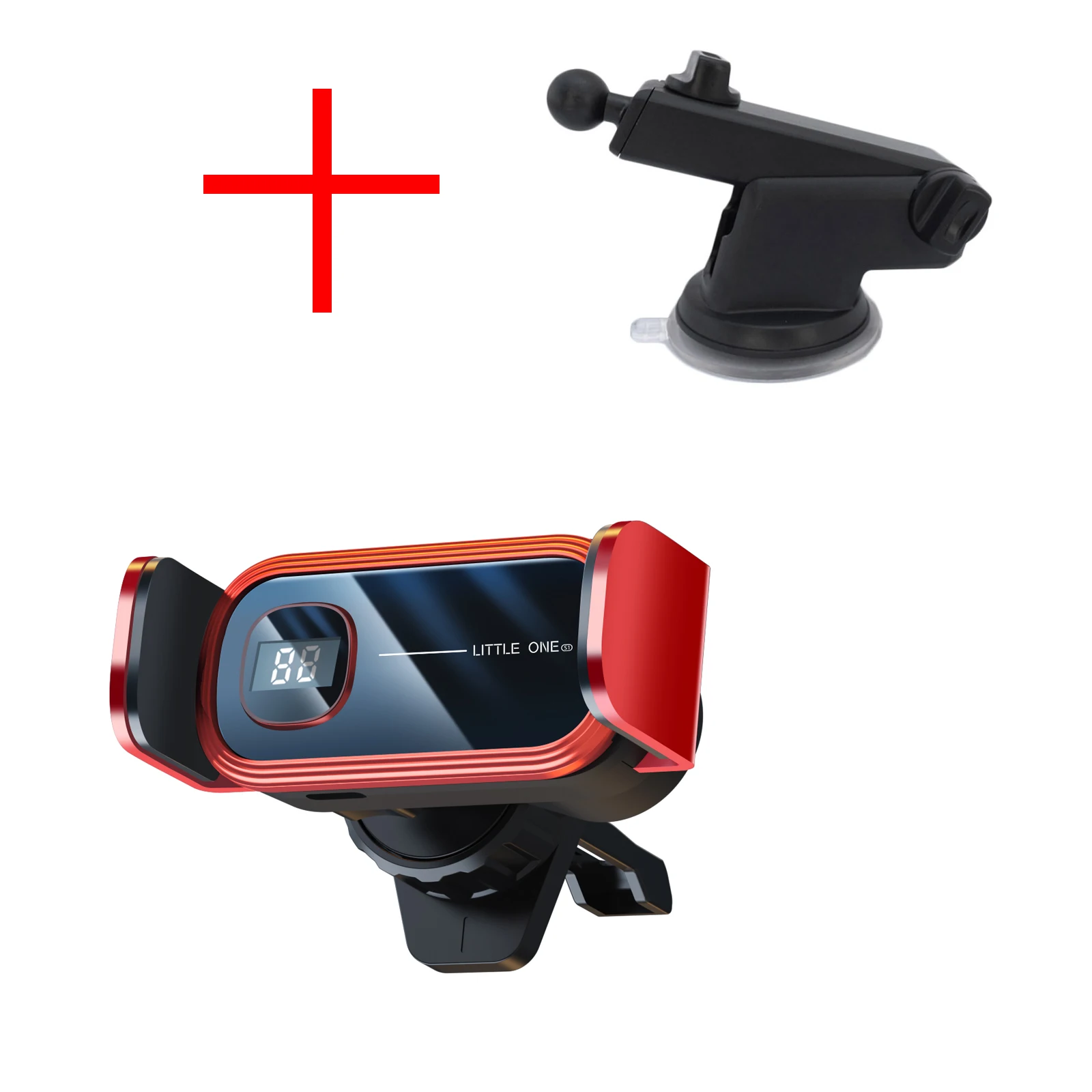 

Universal Cell Phone Car Holder Automatic Clamping Air Vent Mount Stand With Digital Display For iPhone Xiaomi All Mobile Phone