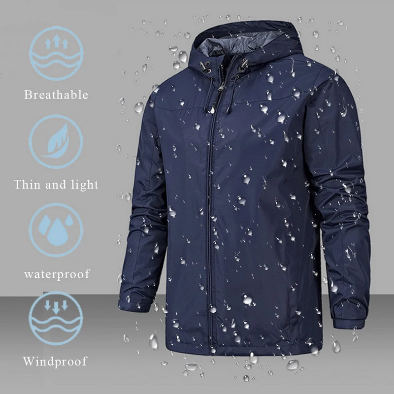 2022 Spring Mountain Mountain Brand Printed Men's Jacket Long Sleeve Hoodie Zipper Raincoat Outdoor Men's Blazer