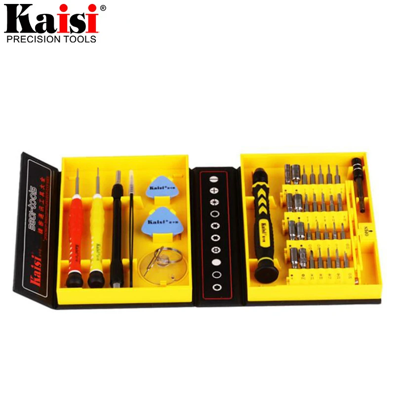 

Kaisi KS-3801 38 in 1 Screwdriver Set Precision Magnetic Screwdrivers Kit Opening Repair Tools for iPhone Huawei Anddriod Laptop